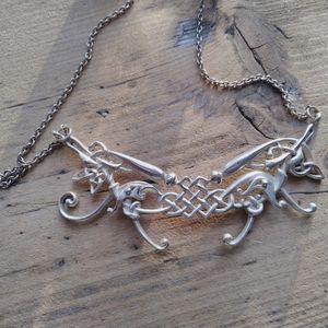 Sterling Silver Swirl/ Harley/ Boho necklace